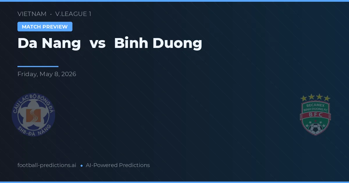 Đà Nẵng vs Bình Dương — prognóstico e prévia do jogo