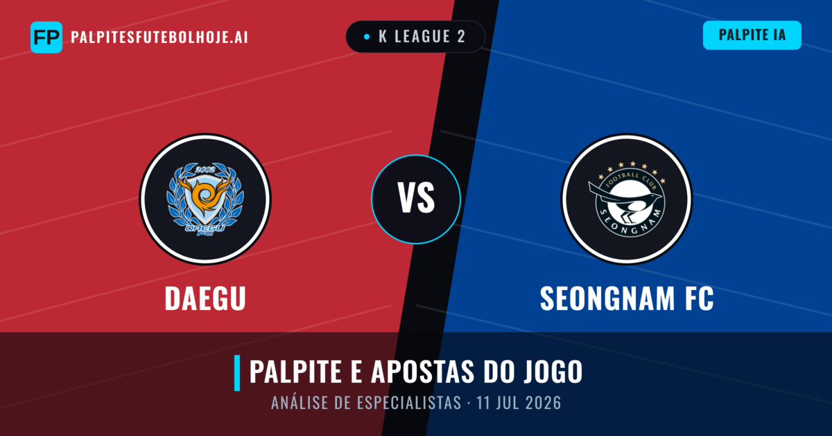 Daegu vs Seongnam FC — prognóstico e prévia do jogo