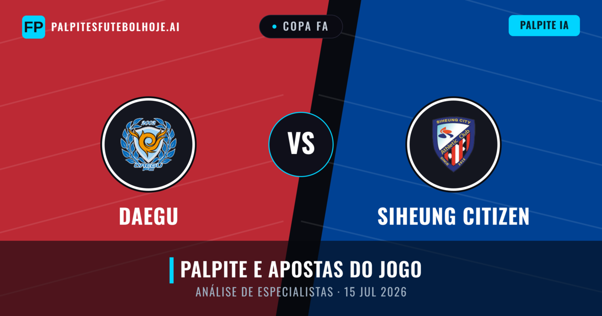 Daegu vs Siheung Citizen — prognóstico e prévia do jogo