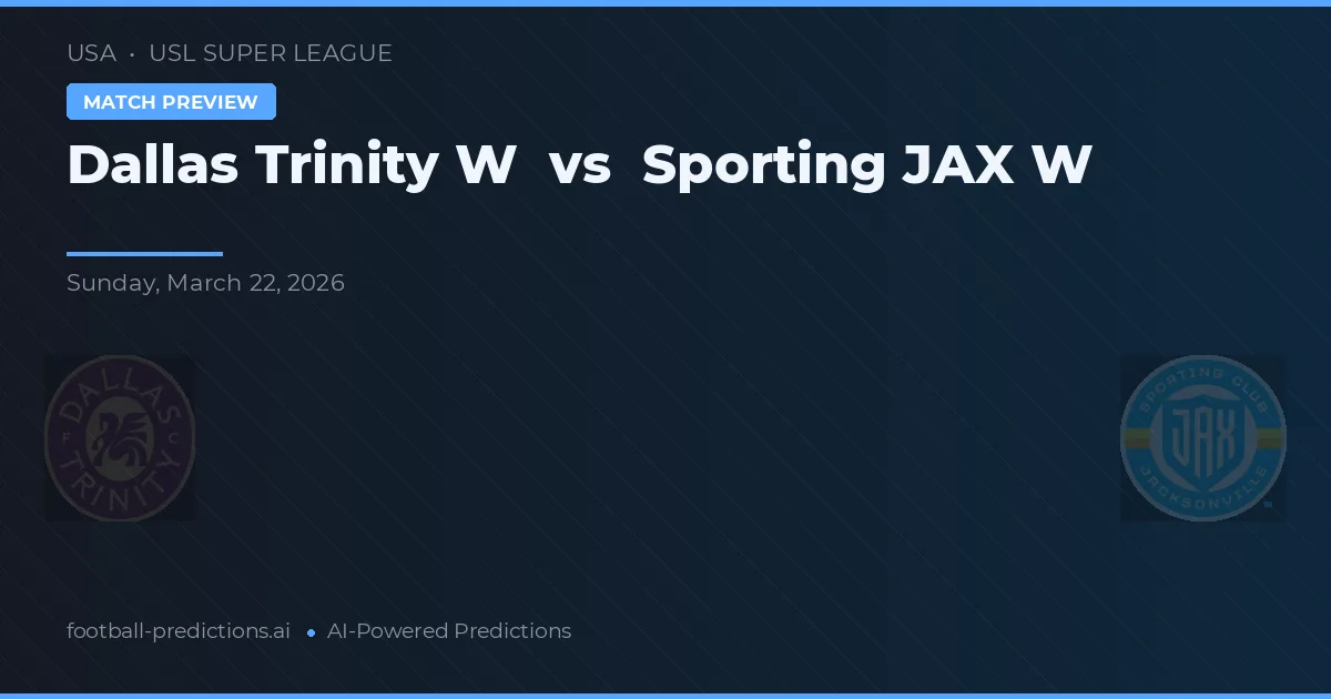 Dallas Trinity W vs Sporting JAX W — prognóstico e prévia do jogo