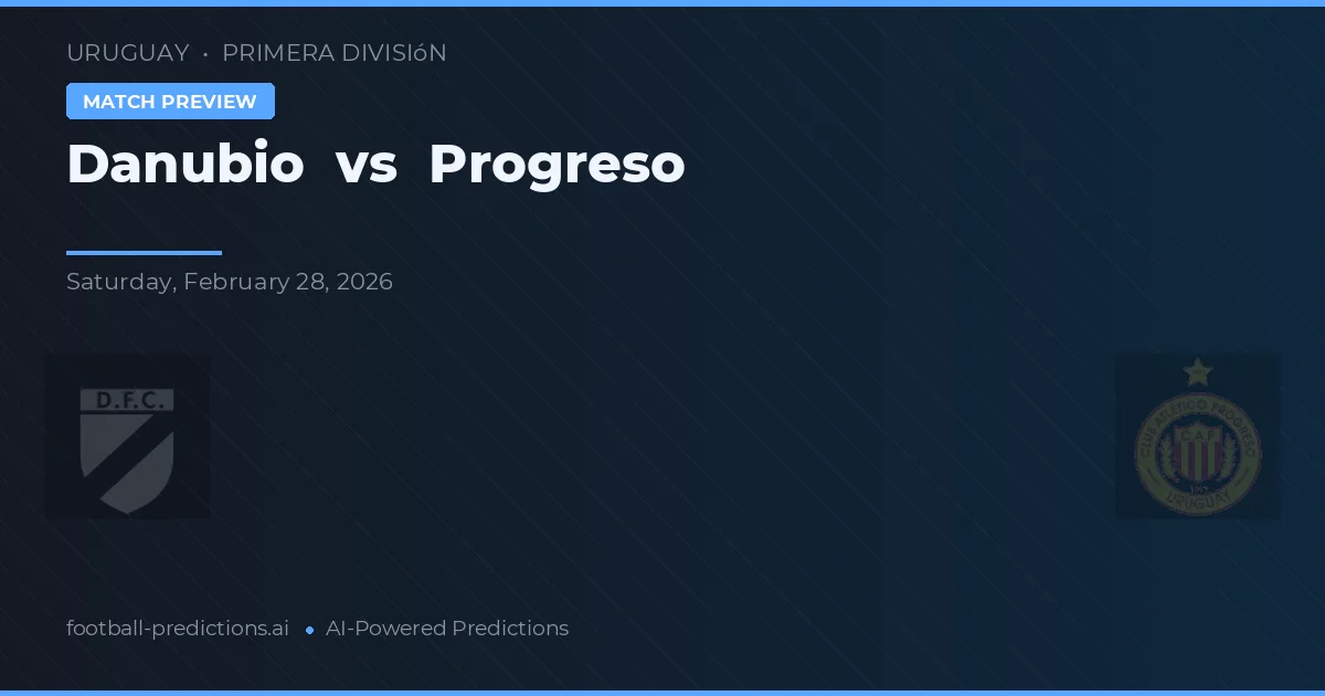 Danubio vs Progreso — prognóstico e prévia do jogo