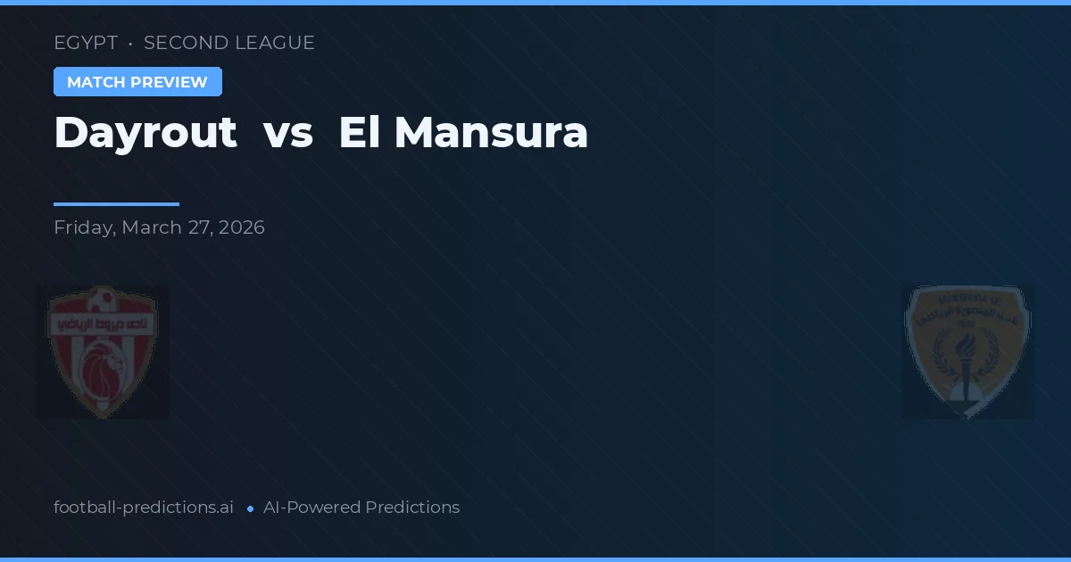 Dayrout vs El Mansura — prognóstico e prévia do jogo