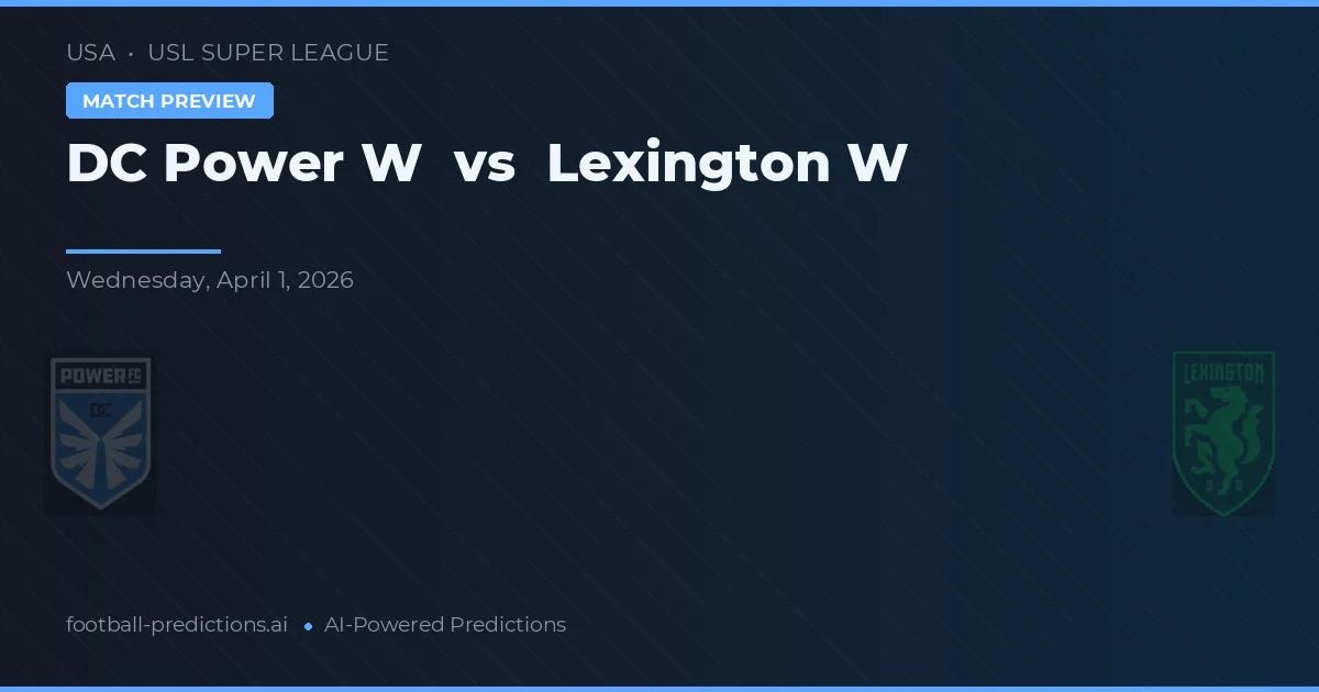 DC Power W vs Lexington W — prognóstico e prévia do jogo