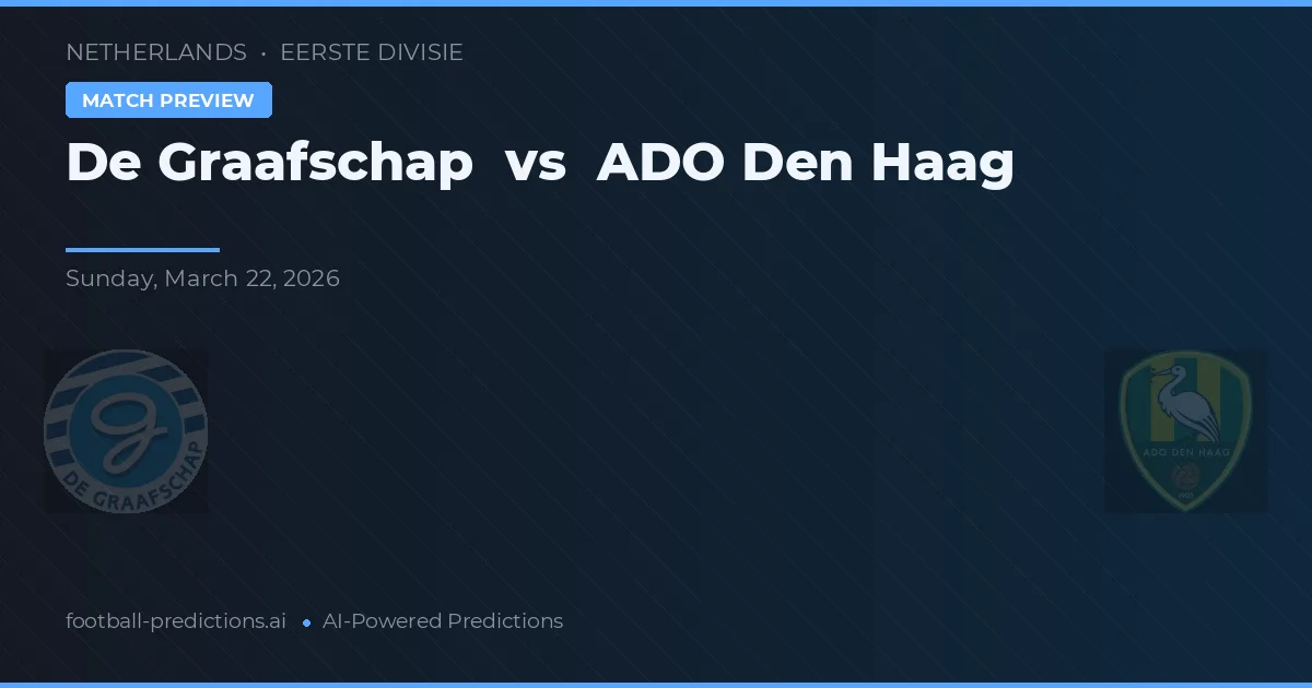 De Graafschap vs ADO Den Haag — prognóstico e prévia do jogo