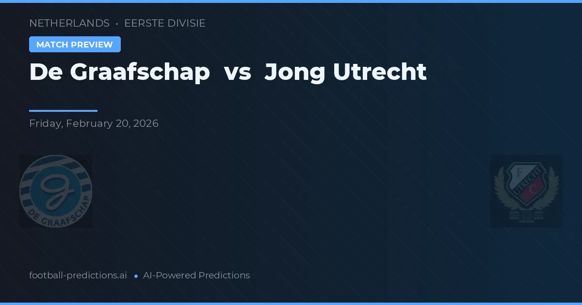 De Graafschap vs Jong Utrecht — prognóstico e prévia do jogo