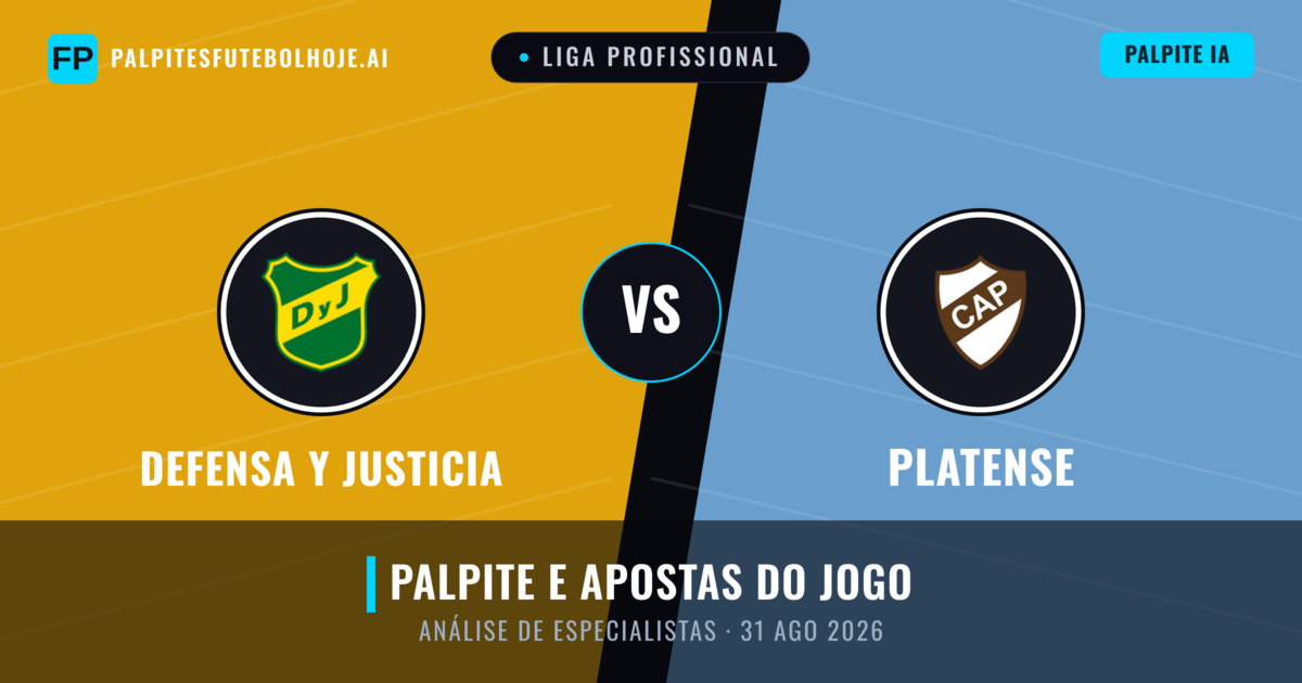Defensa y Justicia vs Platense — prognóstico e prévia do jogo