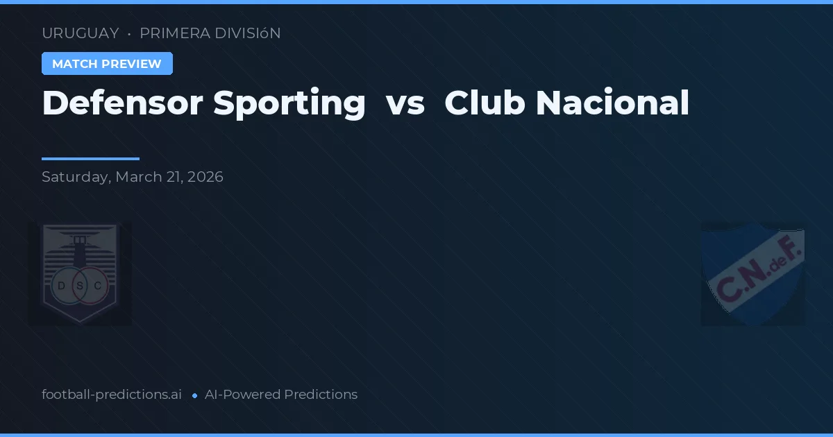 Defensor Sporting vs Club Nacional de Football — prognóstico e prévia do jogo
