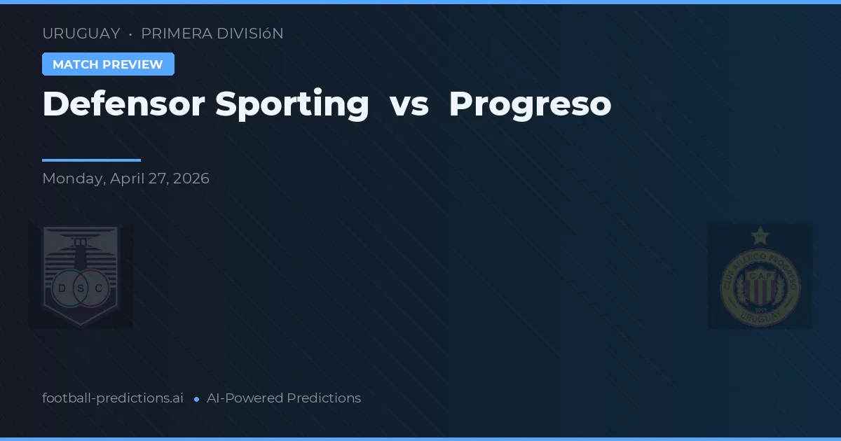 Defensor Sporting vs Progreso — prognóstico e prévia do jogo