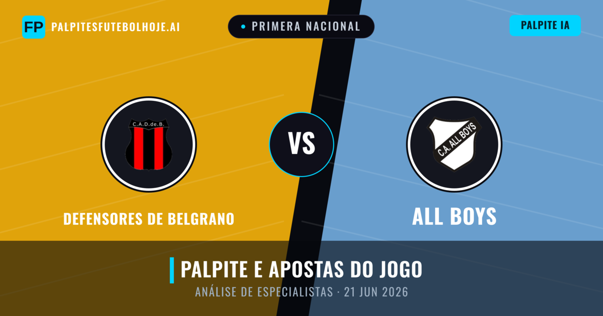 Defensores de Belgrano vs All Boys — prognóstico e prévia do jogo