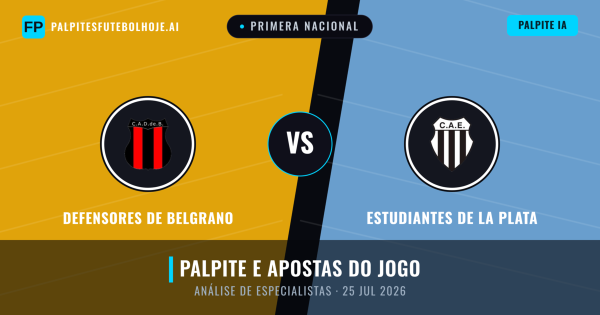 Defensores de Belgrano vs Estudiantes de La Plata — prognóstico e prévia do jogo