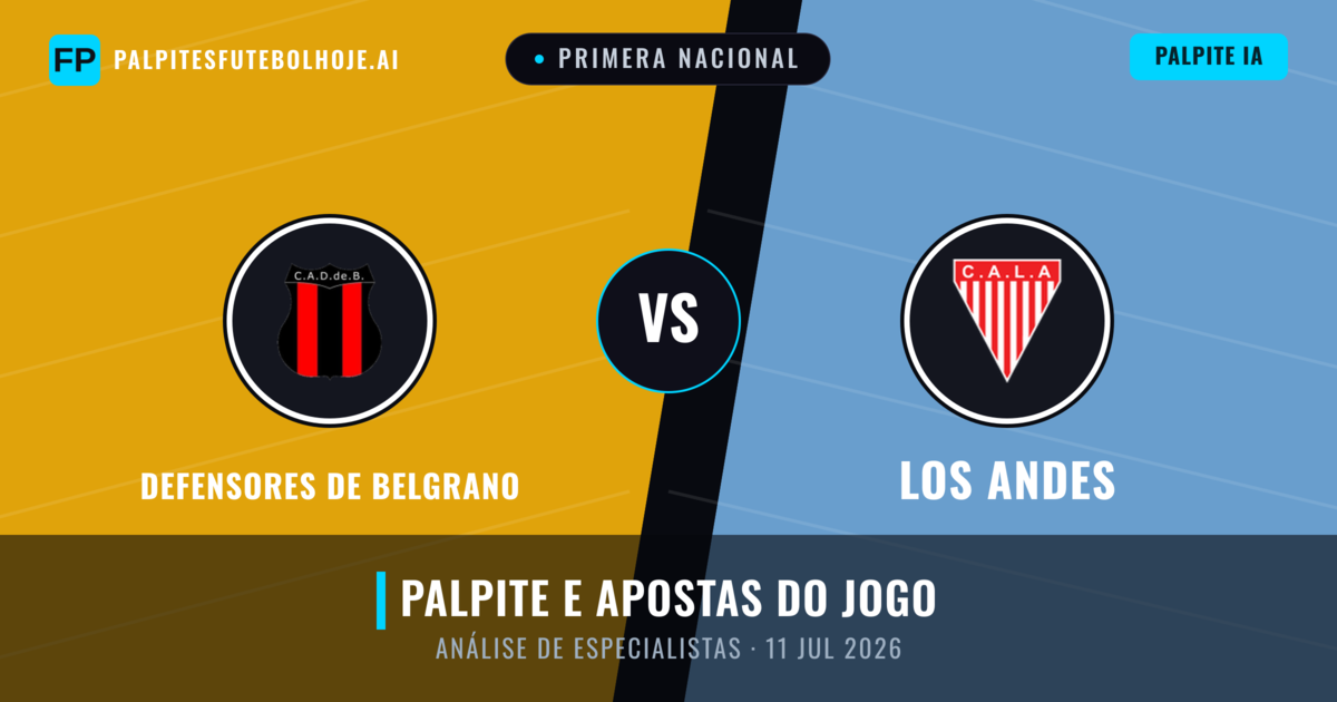 Defensores de Belgrano vs Los Andes — prognóstico e prévia do jogo