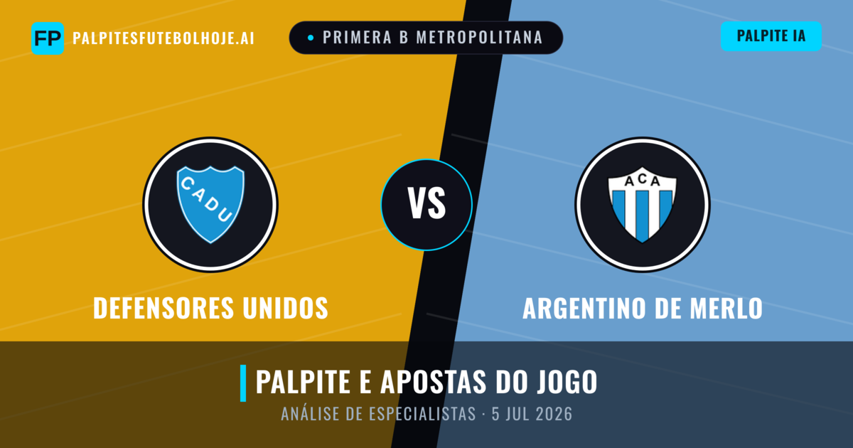 Defensores Unidos vs Argentino de Merlo — prognóstico e prévia do jogo