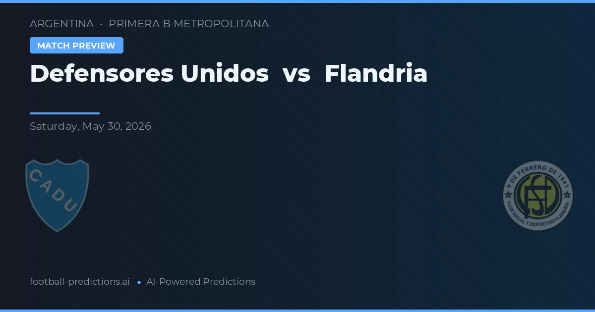 Defensores Unidos vs Flandria — prognóstico e prévia do jogo