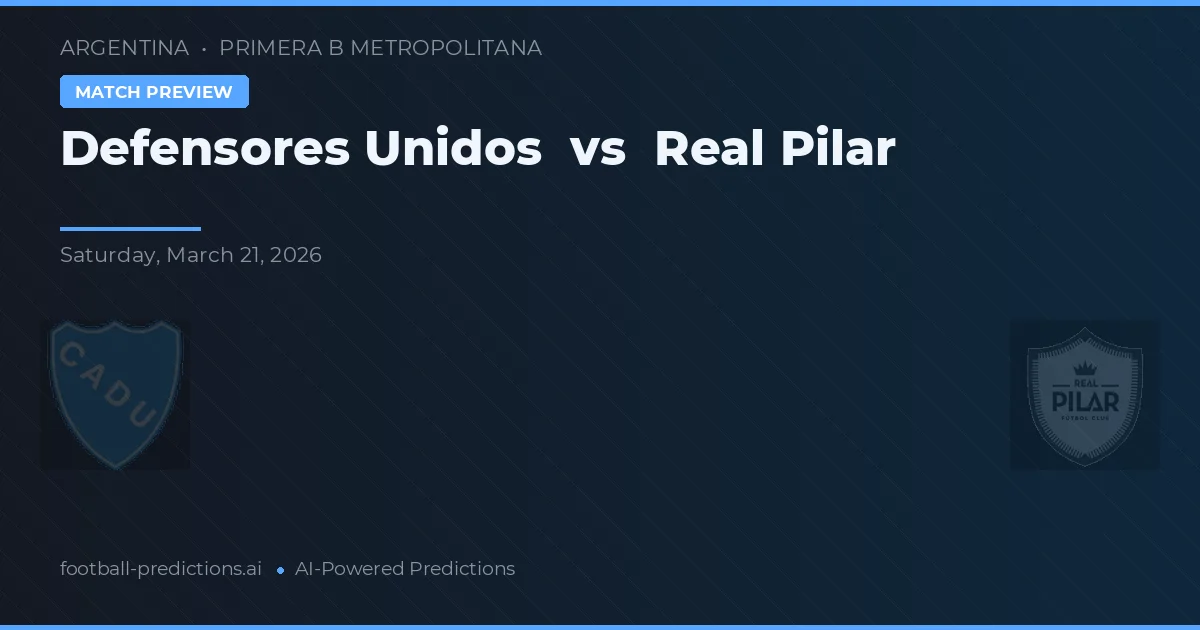Defensores Unidos vs Real Pilar — prognóstico e prévia do jogo