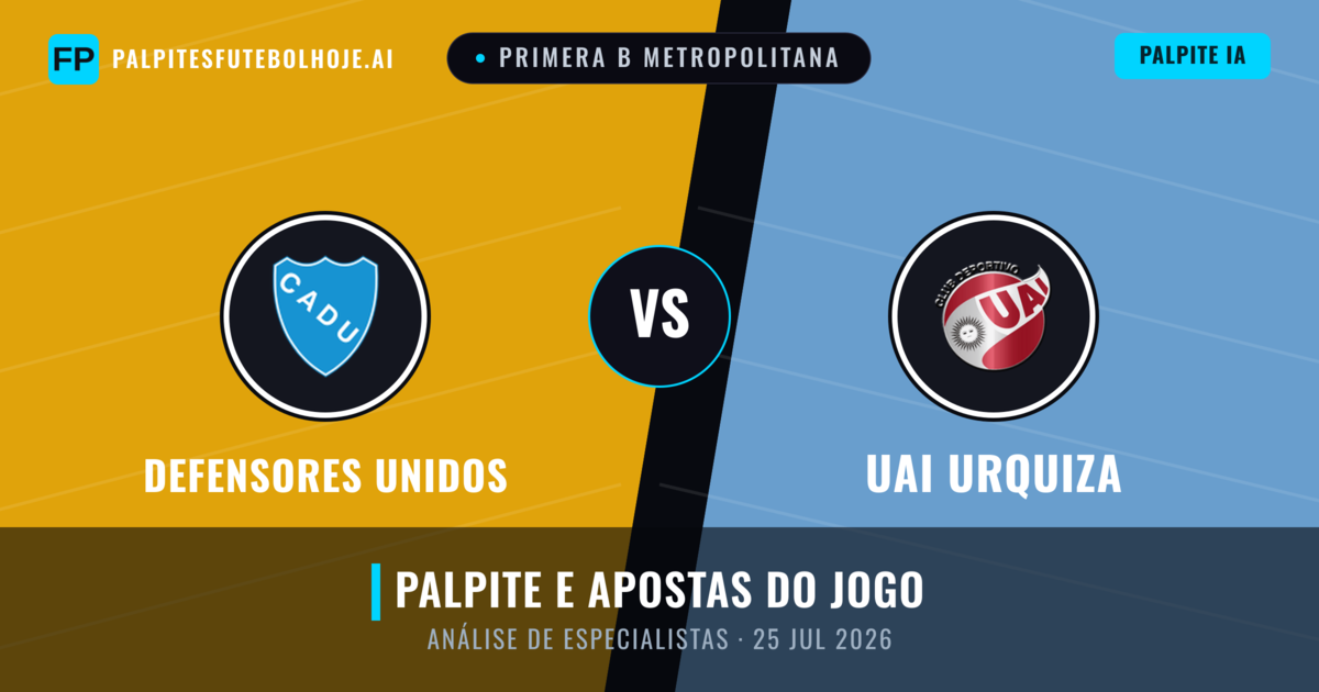 Defensores Unidos vs UAI Urquiza — prognóstico e prévia do jogo