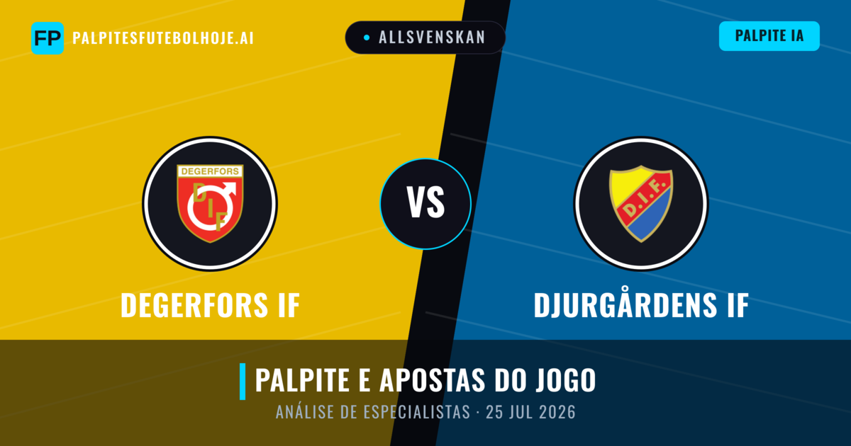 Degerfors IF vs Djurgårdens IF — prognóstico e prévia do jogo