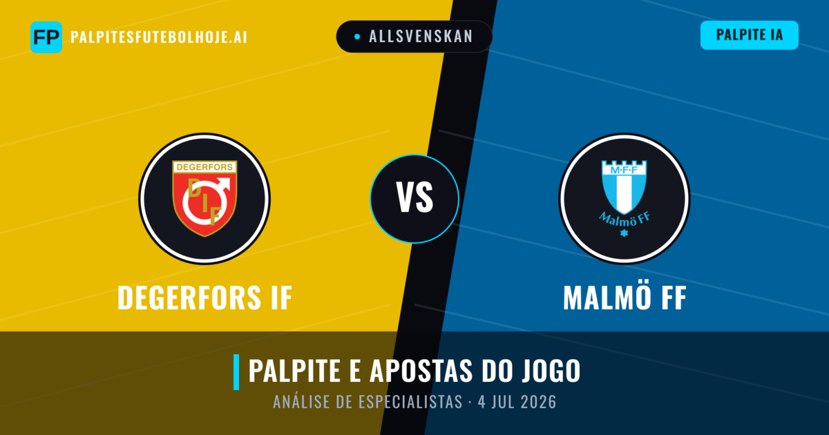 Degerfors IF vs Malmö FF — prognóstico e prévia do jogo