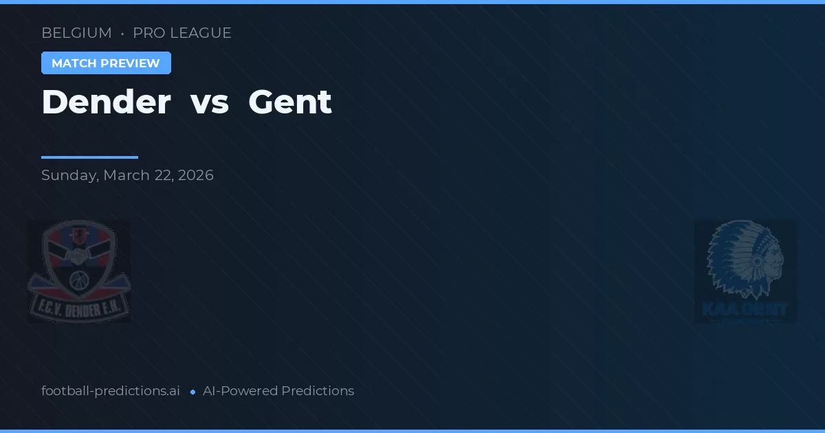 Dender vs Gent — prognóstico e prévia do jogo