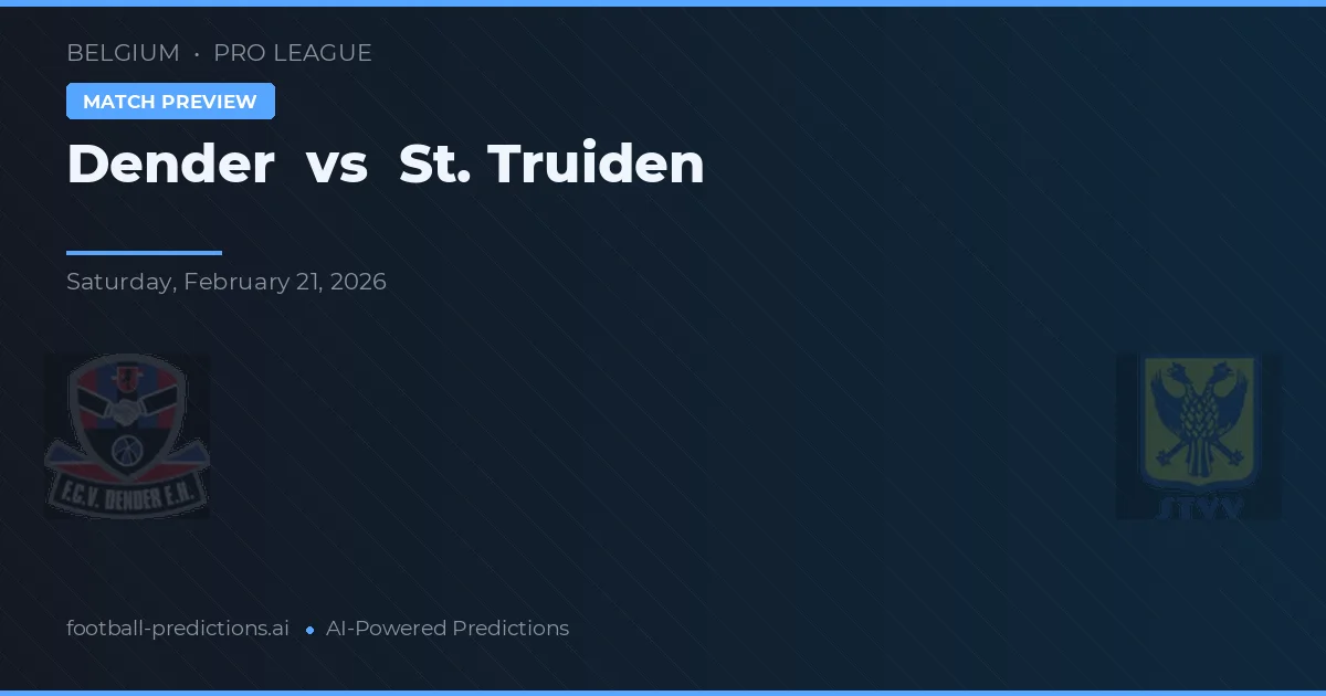 Dender vs St. Truiden — prognóstico e prévia do jogo