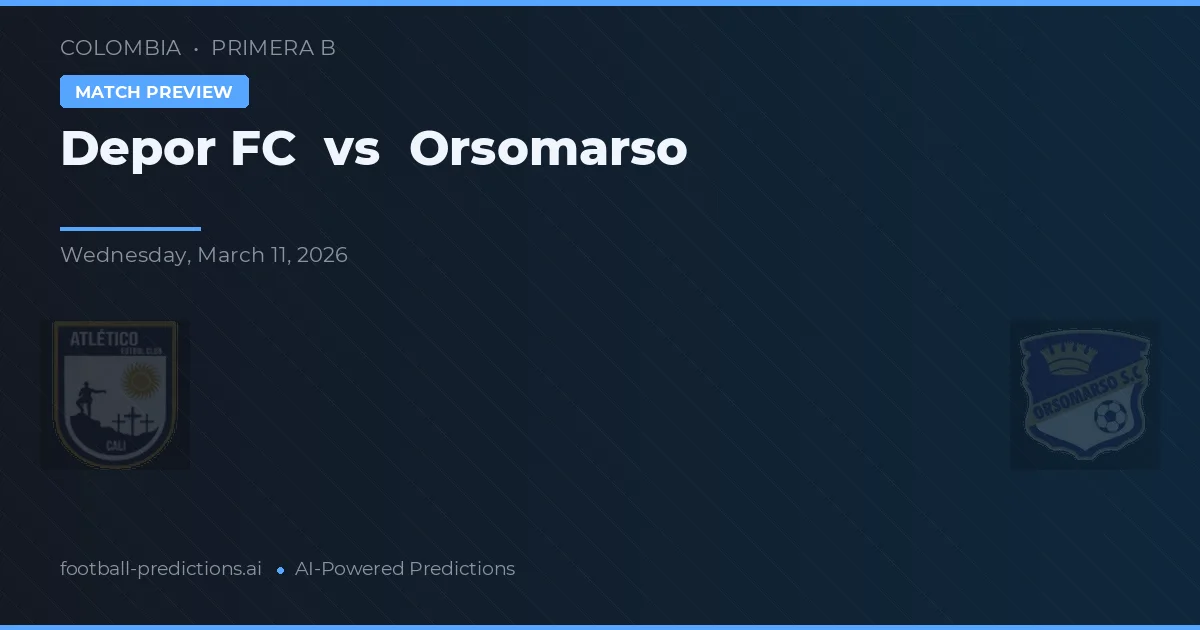 Depor FC vs Orsomarso — prognóstico e prévia do jogo