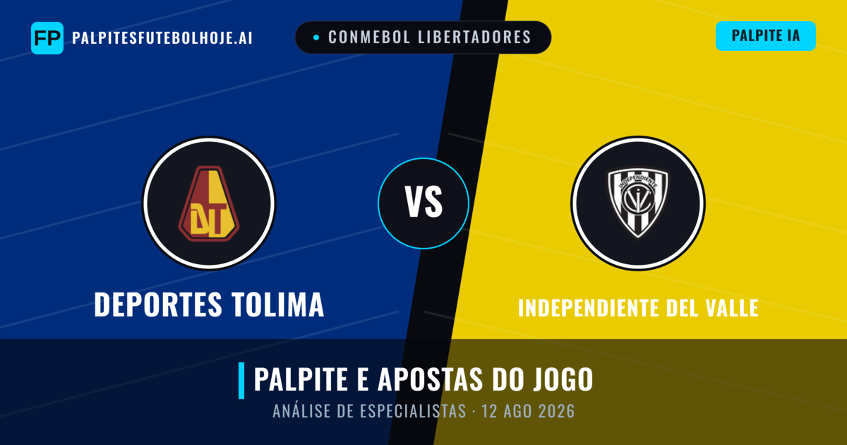 Deportes Tolima vs Independiente del Valle — prognóstico e prévia do jogo