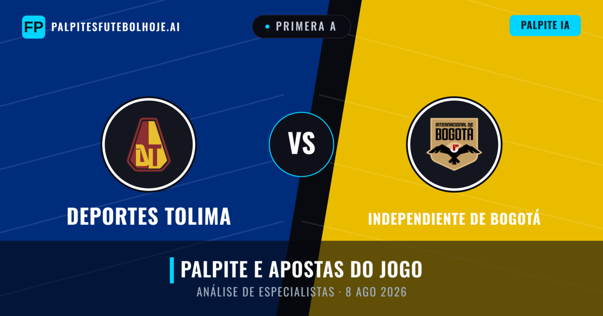 Deportes Tolima vs Independiente de Bogotá — prognóstico e prévia do jogo