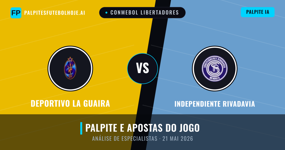 Deportivo La Guaira vs Independiente Rivadavia — prognóstico e prévia do jogo