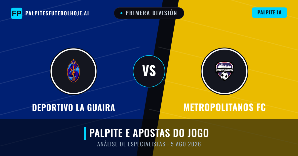 Deportivo La Guaira vs Metropolitanos FC — prognóstico e prévia do jogo