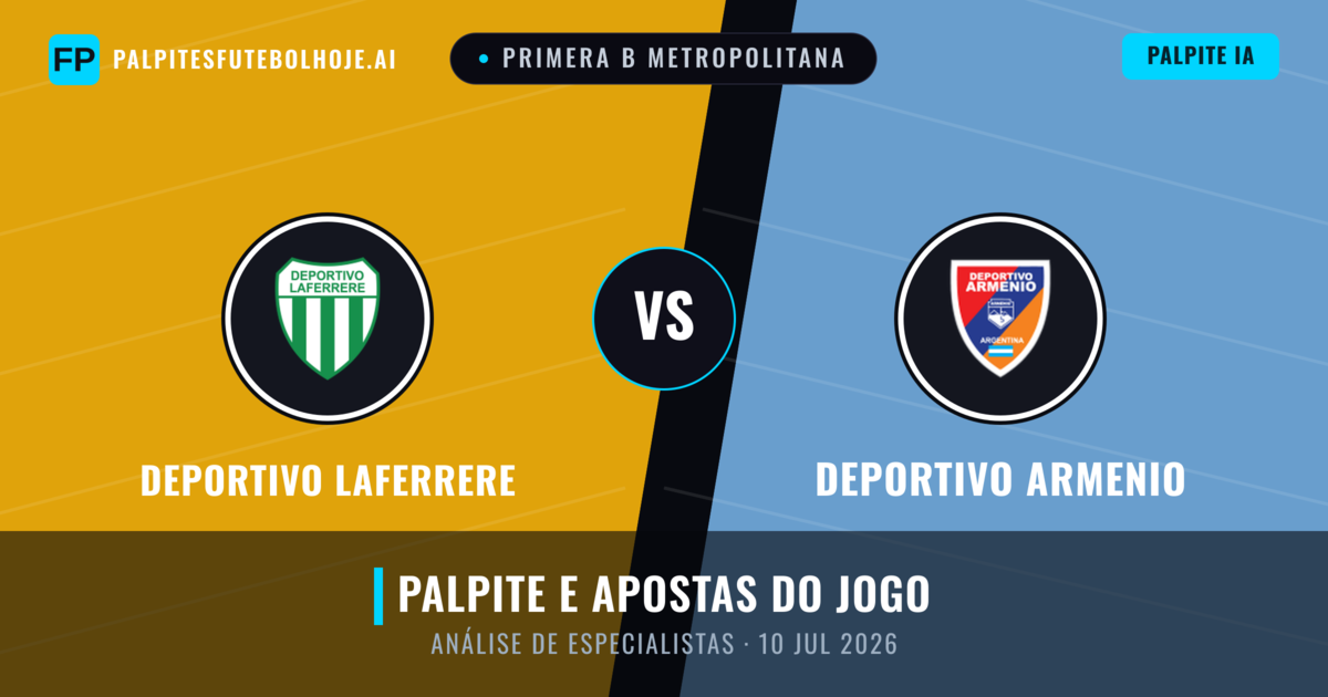 Deportivo Laferrere vs Deportivo Armenio — prognóstico e prévia do jogo