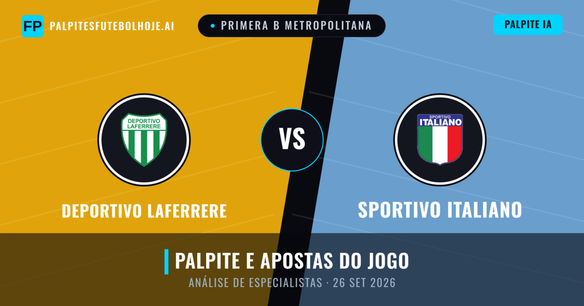 Deportivo Laferrere vs Sportivo Italiano — prognóstico e prévia do jogo