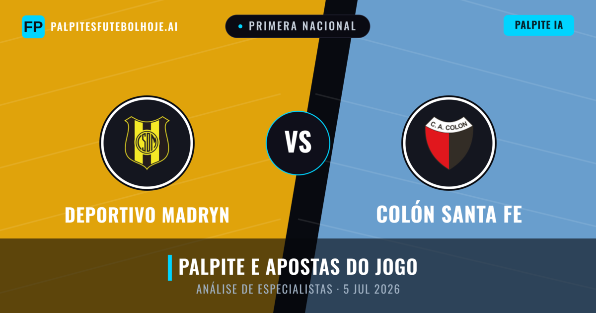 Deportivo Madryn vs Colón Santa Fe — prognóstico e prévia do jogo