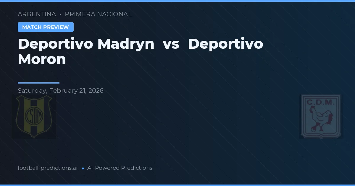 Deportivo Madryn vs Deportivo Morón — prognóstico e prévia do jogo
