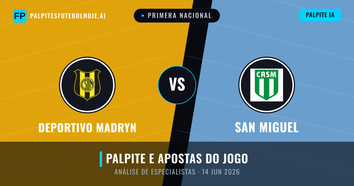 Deportivo Madryn vs San Miguel — prognóstico e prévia do jogo