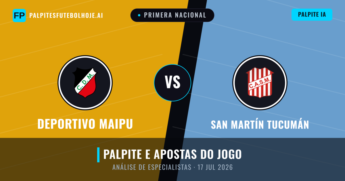 Deportivo Maipu vs San Martín Tucumán — prognóstico e prévia do jogo