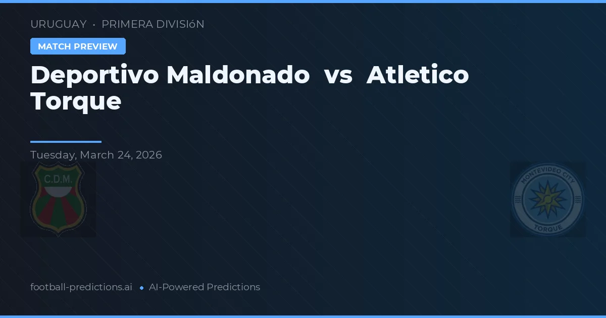 Deportivo Maldonado vs Club Atlético Torque — prognóstico e prévia do jogo