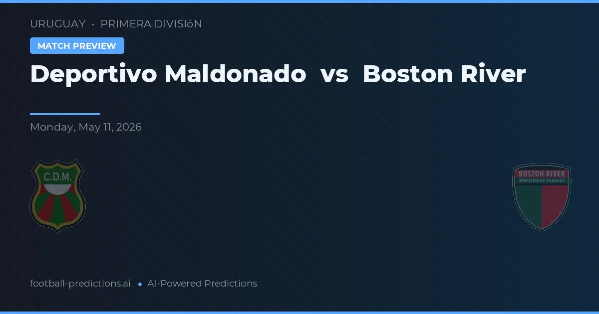 Deportivo Maldonado vs Boston River — prognóstico e prévia do jogo
