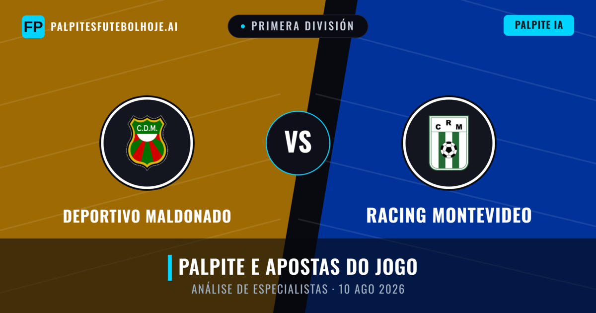 Deportivo Maldonado vs Racing Montevideo — prognóstico e prévia do jogo