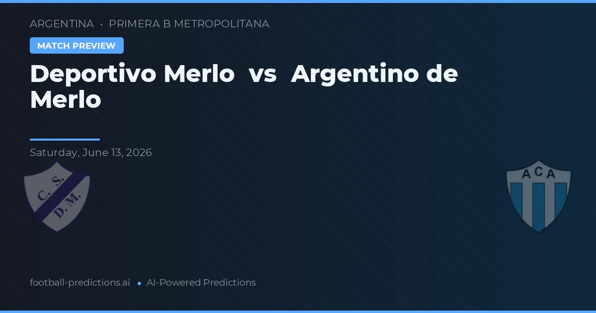 Deportivo Merlo vs Argentino de Merlo — prognóstico e prévia do jogo