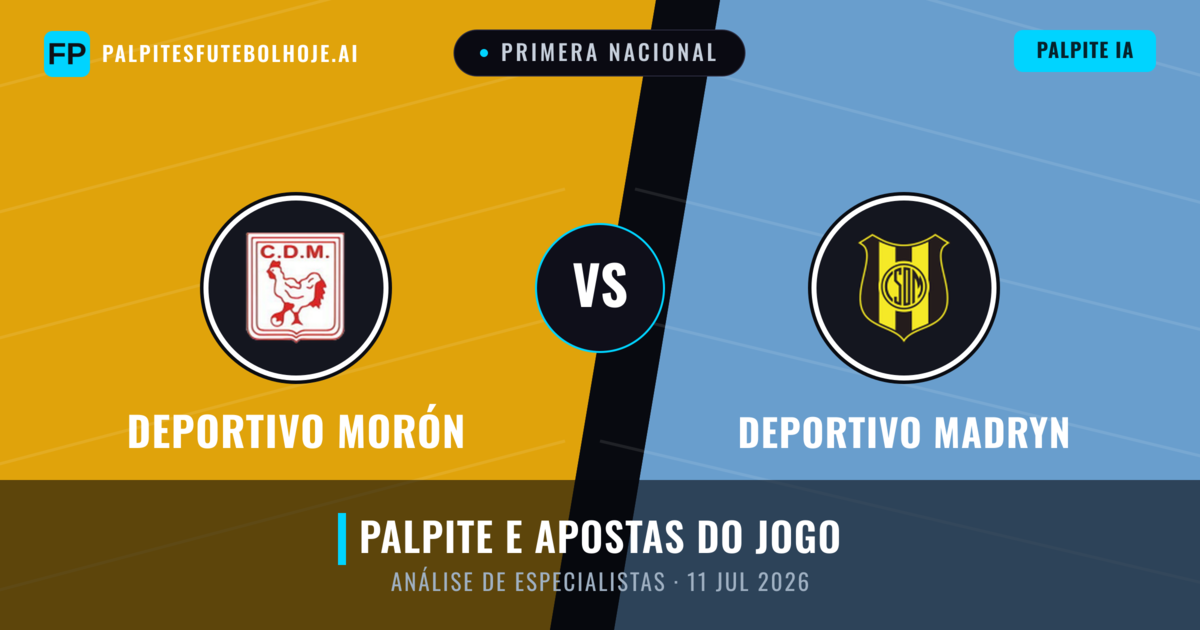 Deportivo Morón vs Deportivo Madryn — prognóstico e prévia do jogo