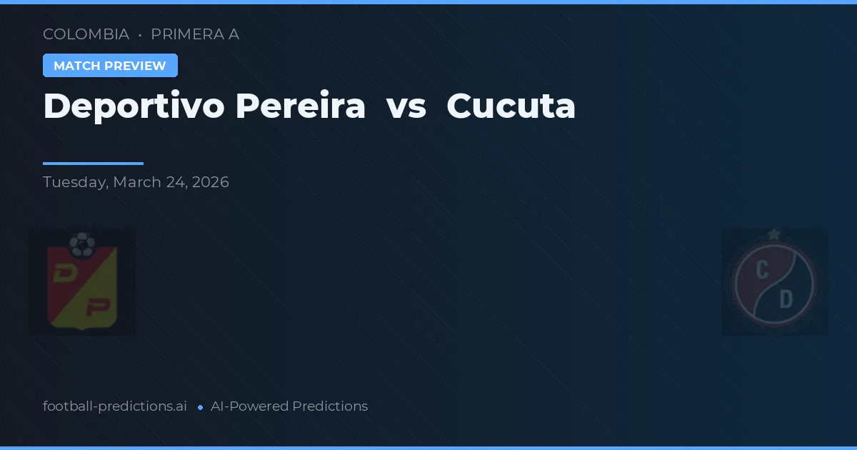 Deportivo Pereira vs Cúcuta — prognóstico e prévia do jogo