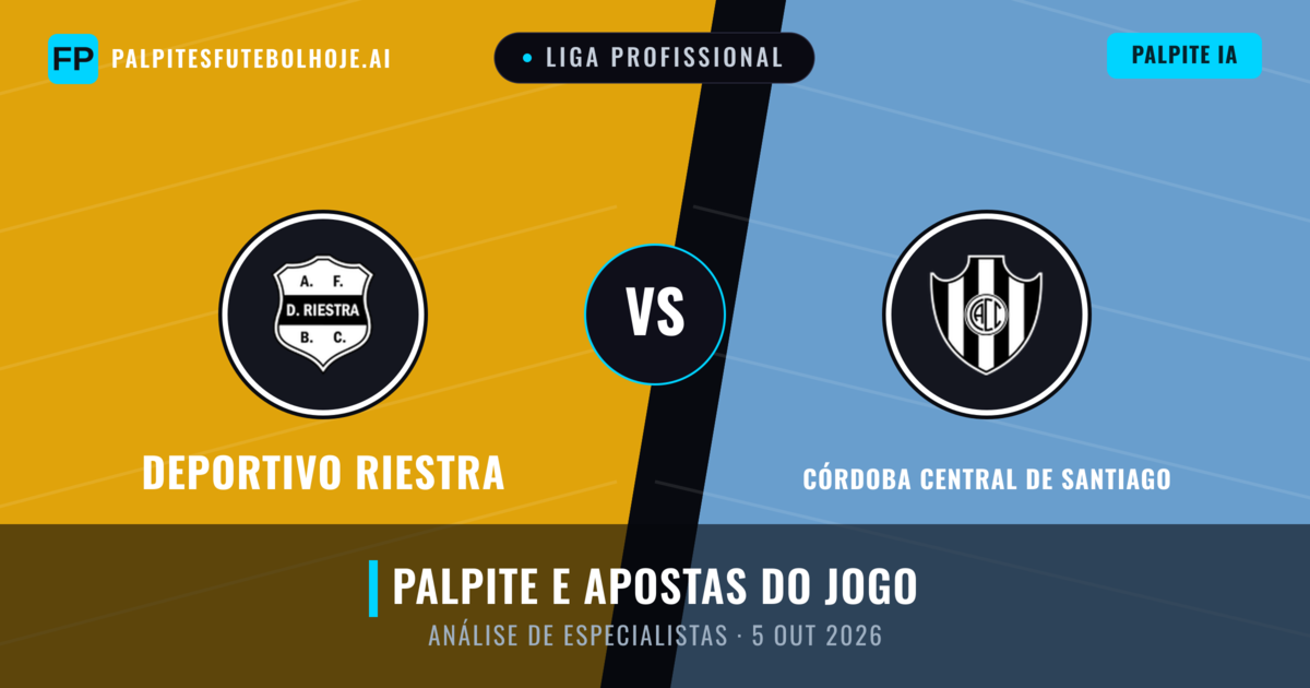 Deportivo Riestra vs Córdoba Central de Santiago — prognóstico e prévia do jogo