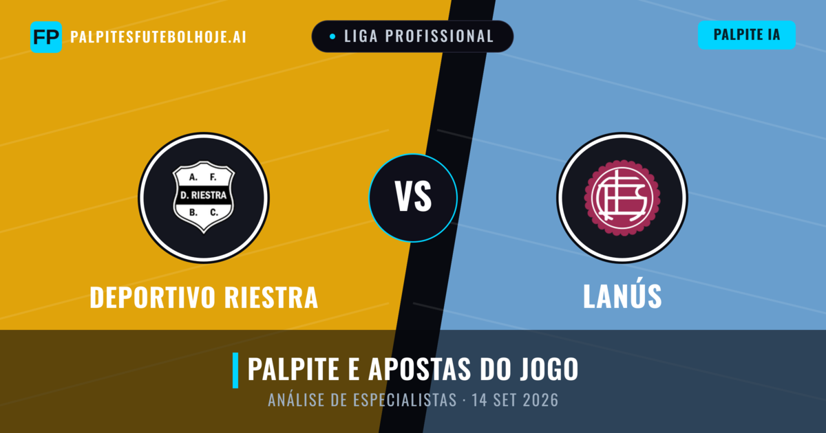 Deportivo Riestra vs Lanús — prognóstico e prévia do jogo