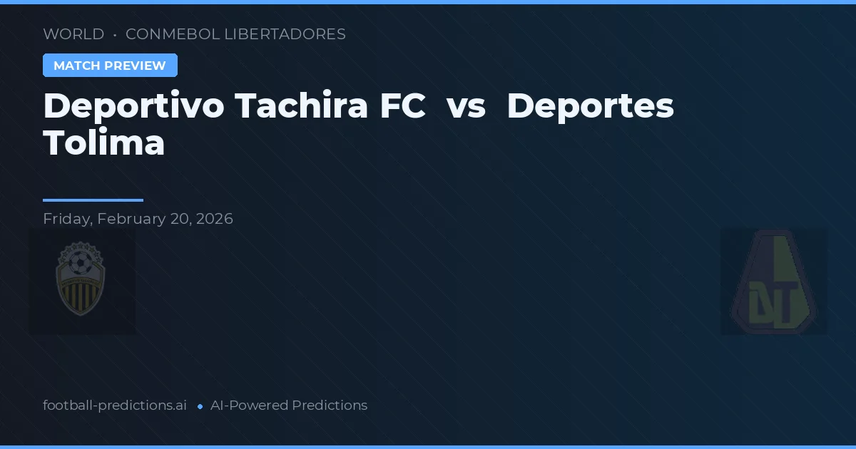 Deportivo Táchira vs Deportes Tolima — prognóstico e prévia do jogo