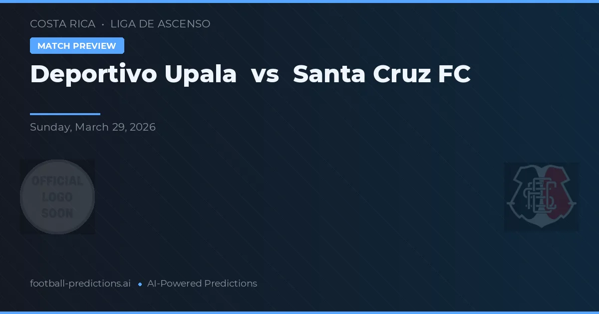 Deportivo Upala vs Santa Cruz FC — prognóstico e prévia do jogo