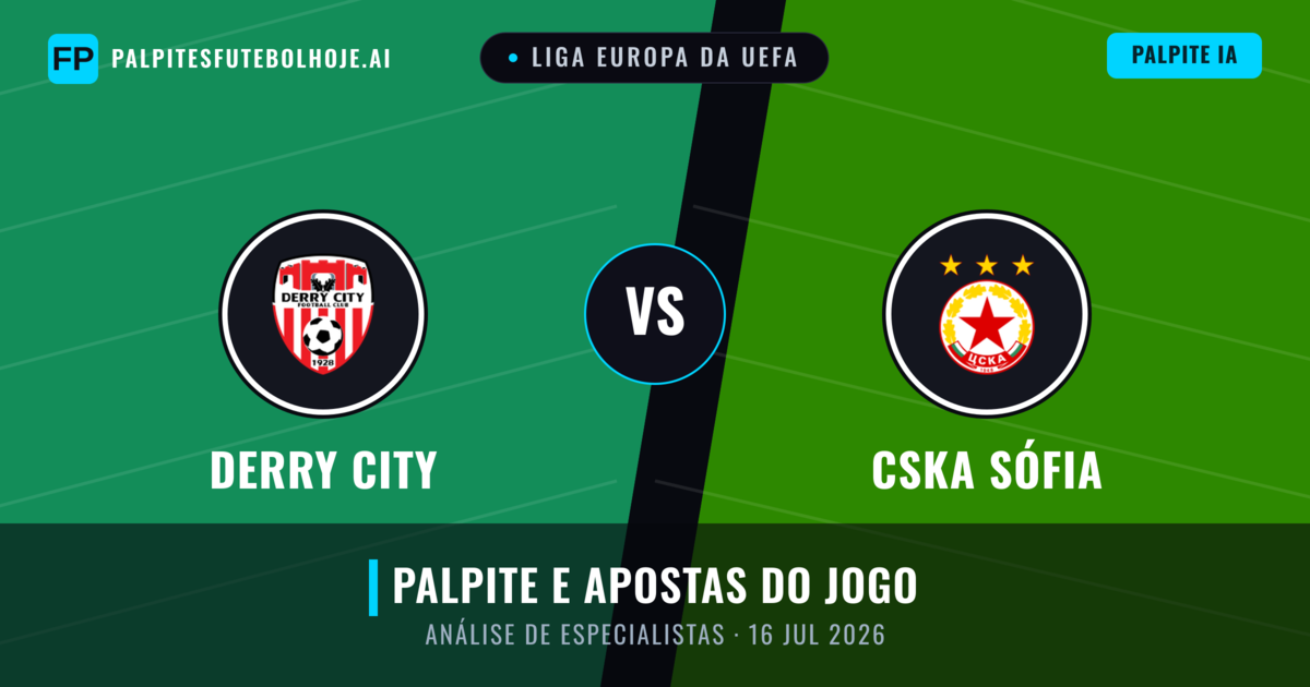 Derry City vs CSKA Sófia — prognóstico e prévia do jogo