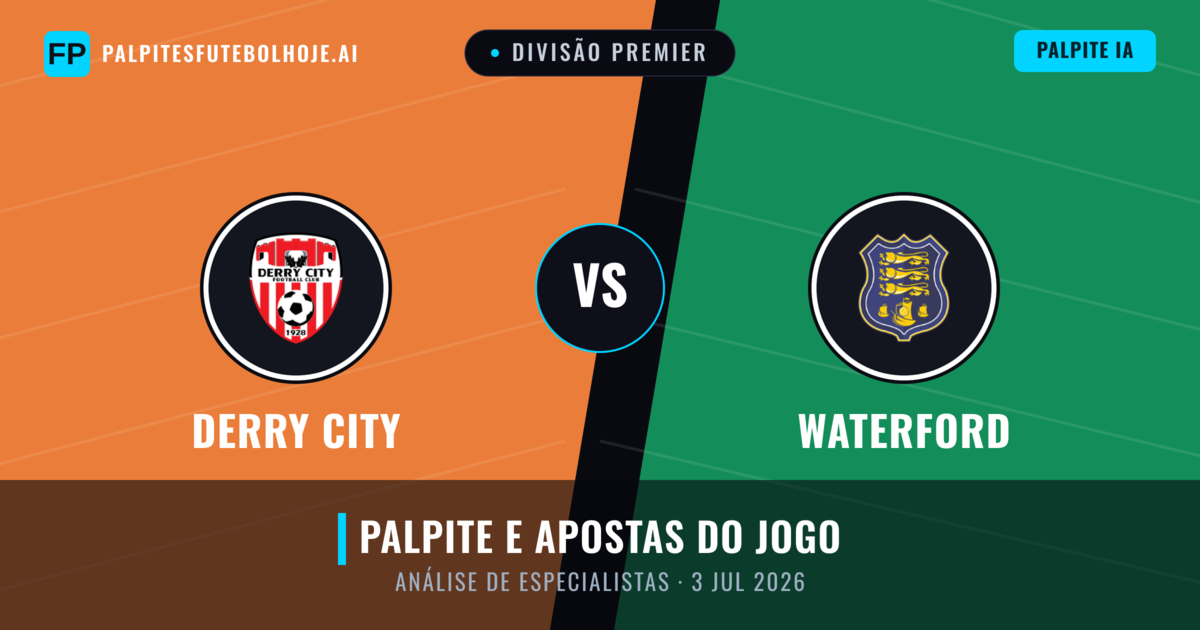 Derry City vs Waterford — prognóstico e prévia do jogo