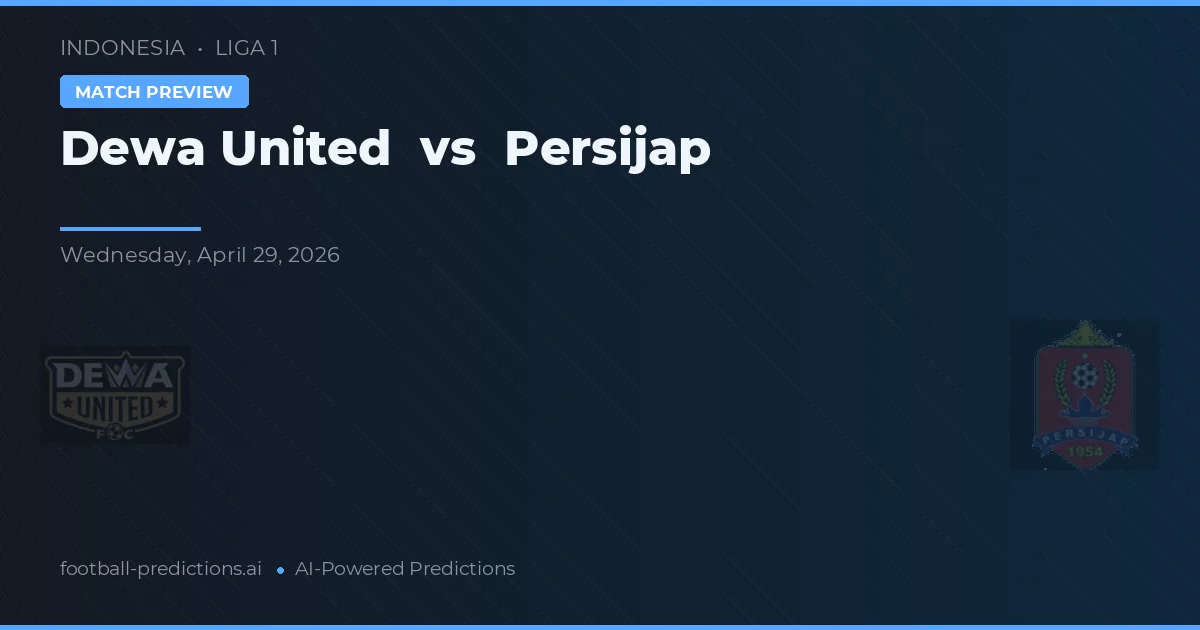 Dewa United vs Persijap — prognóstico e prévia do jogo