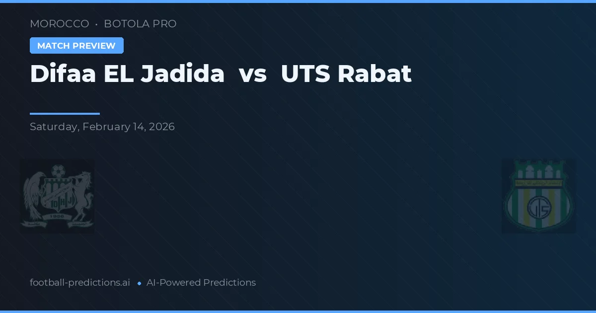 Difaa EL Jadida vs UTS Rabat — prognóstico e prévia do jogo