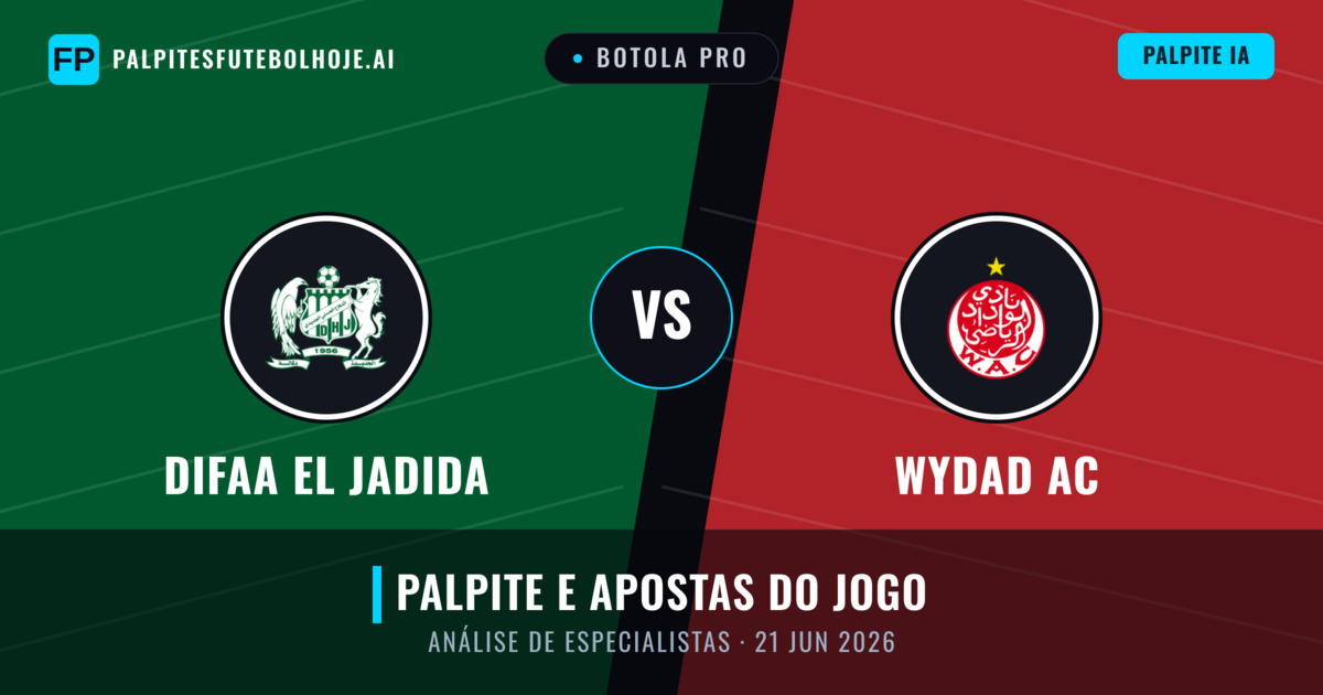 Difaa EL Jadida vs Wydad AC — prognóstico e prévia do jogo