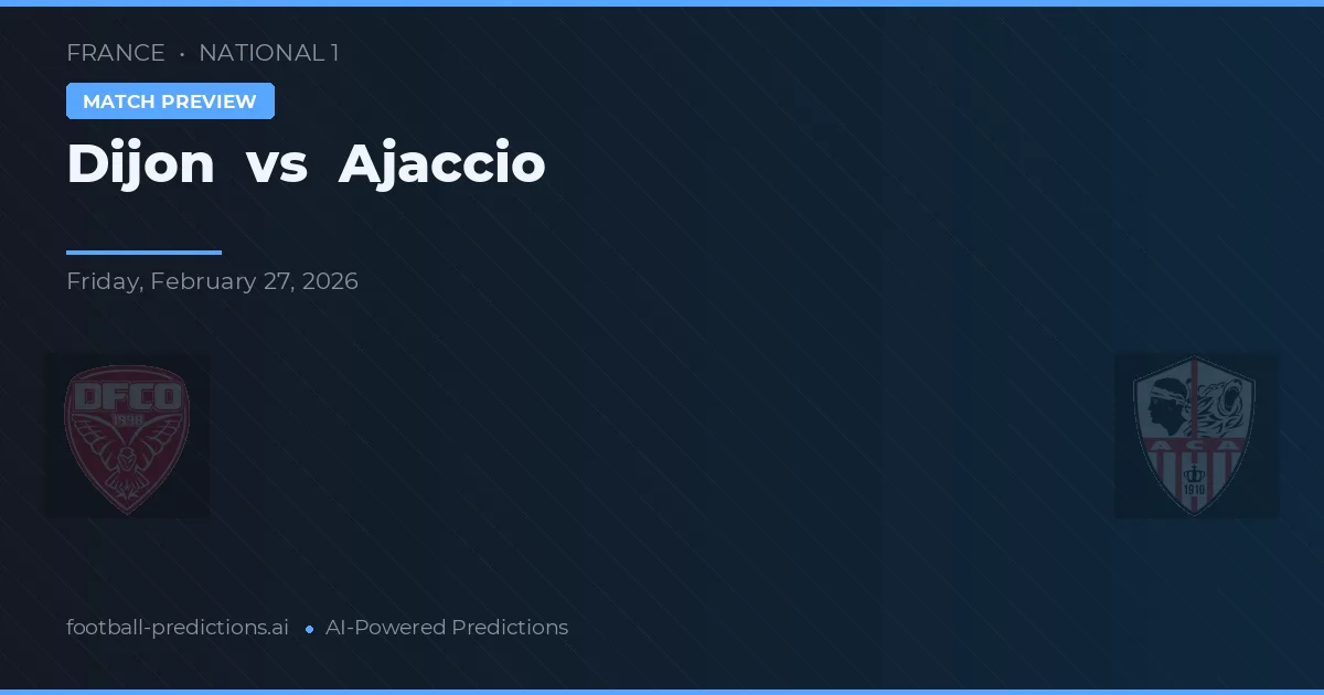 Dijon vs Ajaccio — prognóstico e prévia do jogo